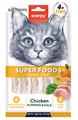 Wanpy Cat Лакомство для кошек «нежное пюре» из курицы с тыквой и кейлом, 70 гр MZB874089 - фото 14256