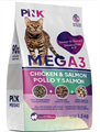 Pink MEGA 3 Сухой беззерновой корм для кошек, Курица, 3 гранулы, 1.5 кг MZB735633 - фото 14612