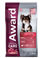 Сухой корм AWARD SPECIAL CARE Toy Breed Support для взрослых собак мелких и миниатюрных пород со свежим мясом ягненка, 1.5 кг MZB548917 - фото 15379