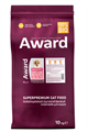 Сухой корм AWARD Healthy growth для котят от 1 месяца, беременных и кормящих кошек с индейкой и курицей с добавлением рыбьего жира и семян льна, 10 кг MZB173563 - фото 15527