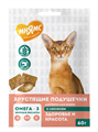 Мнямс хрустящие подушечки для кошек с лососем "Здоровье и красота", 60 гр MZB700026 - фото 15869