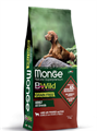 Monge Dog BWild GRAIN FREE беззерновой корм из мяса ягненка с картофелем и горохом для взрослых собак всех пород, 12 кг MZB011730 - фото 16015