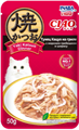 INABA CIAO Yaki Katsuo Dinner Тунец Кацуо на гриле с морским гребешком и ширасу для кошек, 50 гр MZB173738 - фото 16396