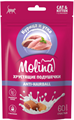 MOLINA Лакомство для кошек и котят "Хрустящие подушечки с начинкой из курицы и утки", ANTI-HAIRBALL, 60 гр MZB013460 - фото 16527