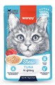 Wanpy Cat Дополнительный консервированный корм пауч для кошек тунец в собственному соку, 70 гр MZB853251 - фото 17602
