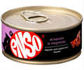 ENSO Корм консервированный полнорационный для взрослых кошек, паштет с ягненком и морковью, 100 гр MZB365233 - фото 17614