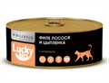 Консервы для кошек Lucky bits филе лосося и цыплёнка с клюквой, 100 гр MZB017749 - фото 17638